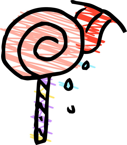 可爱的棒棒糖涂鸦的孩子图片下载