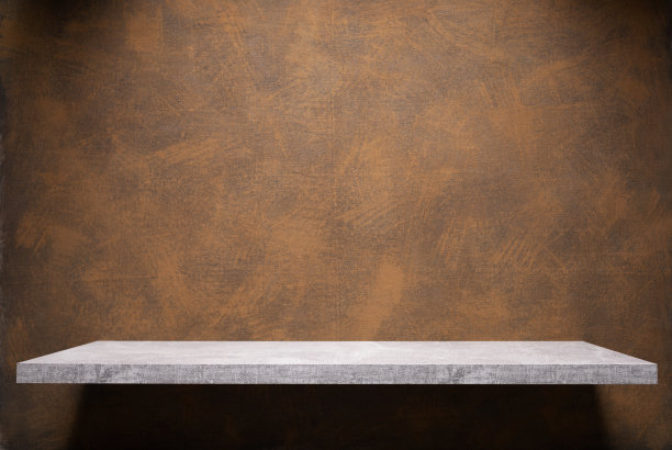 抽象的绘画背景纹理和墙壁上的架子。墙边书架图片下载