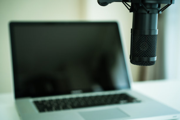 家庭演播室专业电容式麦克风。图片下载