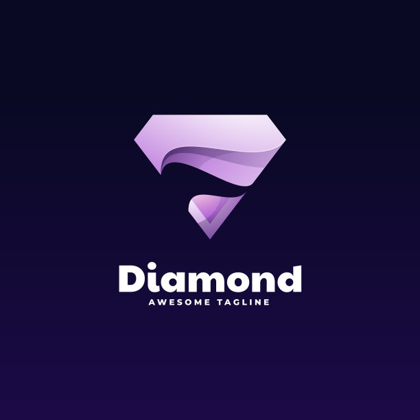 标志钻石渐变彩色风格图片下载
