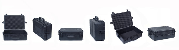 黑色安全公文包被隔离在白色背景上图片下载