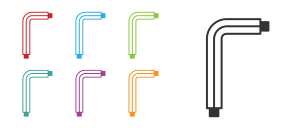 黑色工具艾伦键图标孤立在白色图片下载