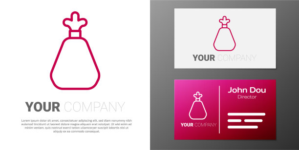 标识字行垃圾袋图标隔离在白色上图片下载