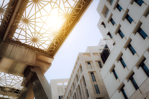 卡塔尔多哈现代公寓楼景观图片下载