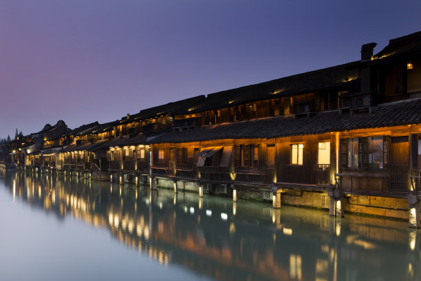 夜晚的乌镇图片下载