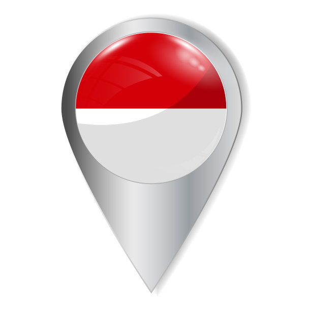 矢量插图。有光泽的按钮机智的高光和阴影。地理位置图标。爱国之国，波兰的红白旗。界面元素。一套纪念品国家。图片下载