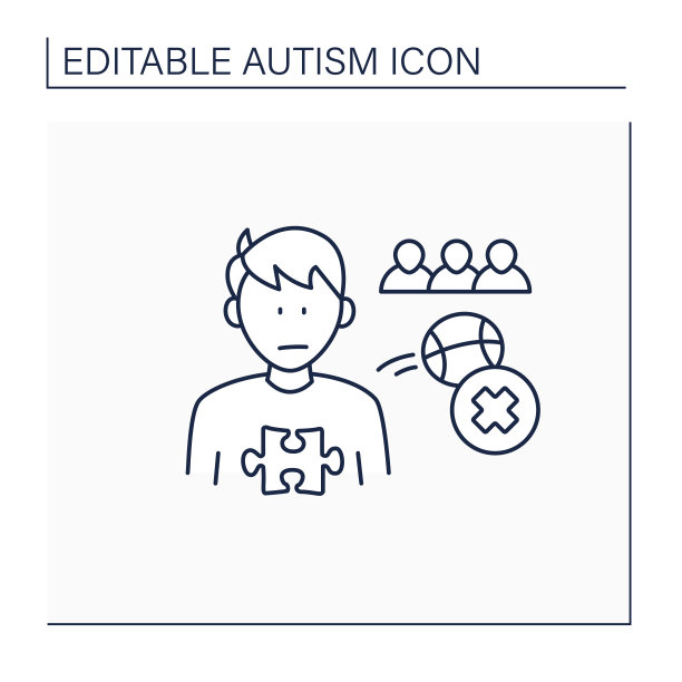 神经发育障碍线性图标图片下载