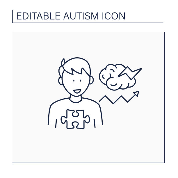 神经发育障碍线性图标图片下载