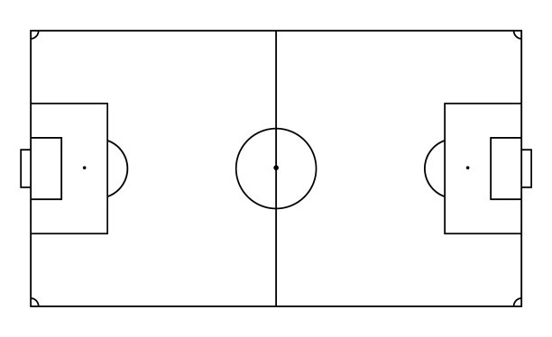 足球场在线风格足球球场黑色图片下载