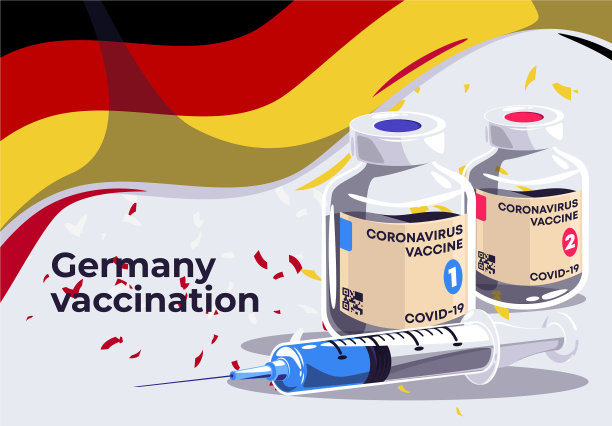 德国飘扬的新冠疫苗图片下载