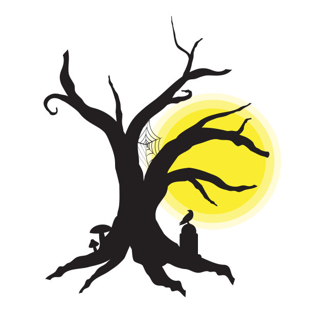 万圣节树为您的节日设计图片下载