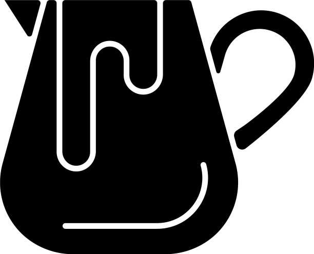 牛奶罐黑色字形图标图片下载