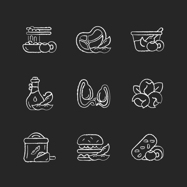 大豆用粉笔将白色的图标设置为黑色图片下载