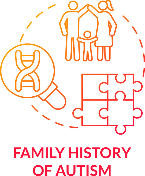 家庭自闭症史概念图标图片下载