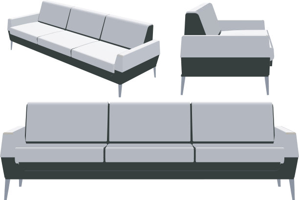 一个隔离在白色背景上的三维图像床图片下载