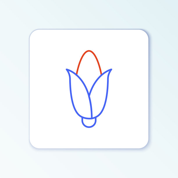 线玉米图标孤立在白色的背景图片下载