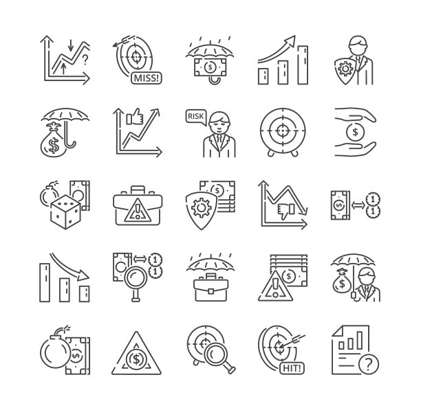 风险管理和逆境保险图标图片下载