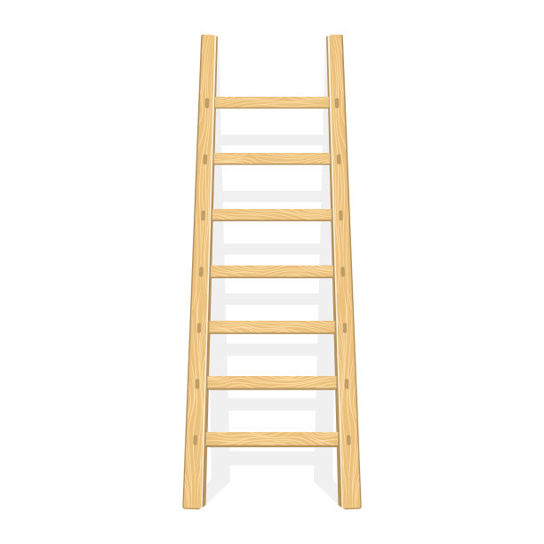 木梯站在墙边，木梯图片下载
