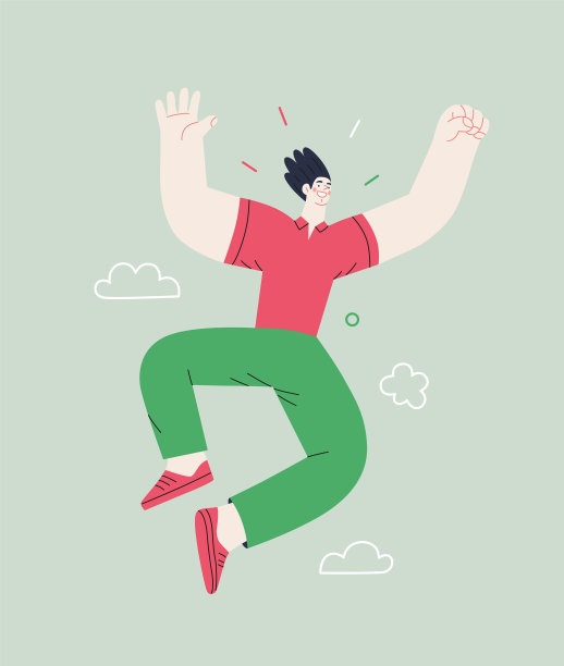 幸福-幸福的人在空中跳跃图片下载