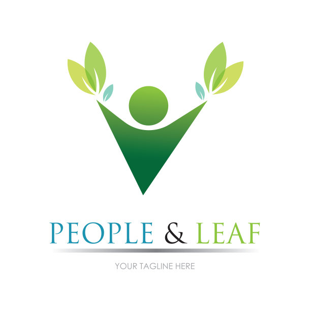 人叶标志设计模板图片下载