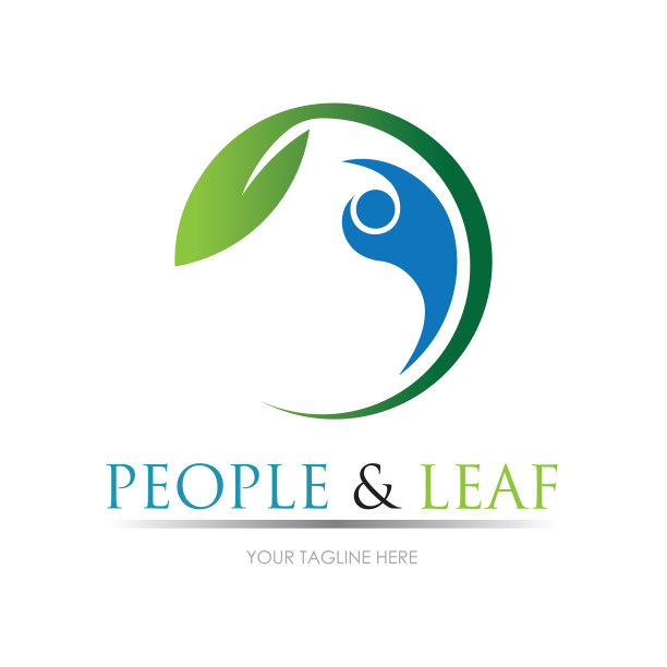 人叶标志设计模板图片下载