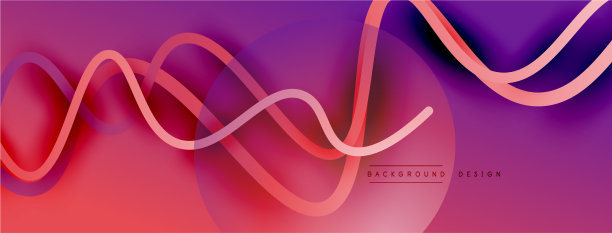 抽象梯度背景与波浪线图片下载