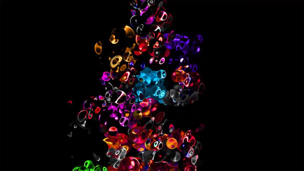 Glitter动感球体抽象背景数字渲染图片下载