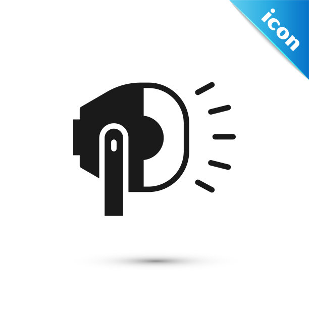 灰色自行车头灯图标孤立在白色图片下载