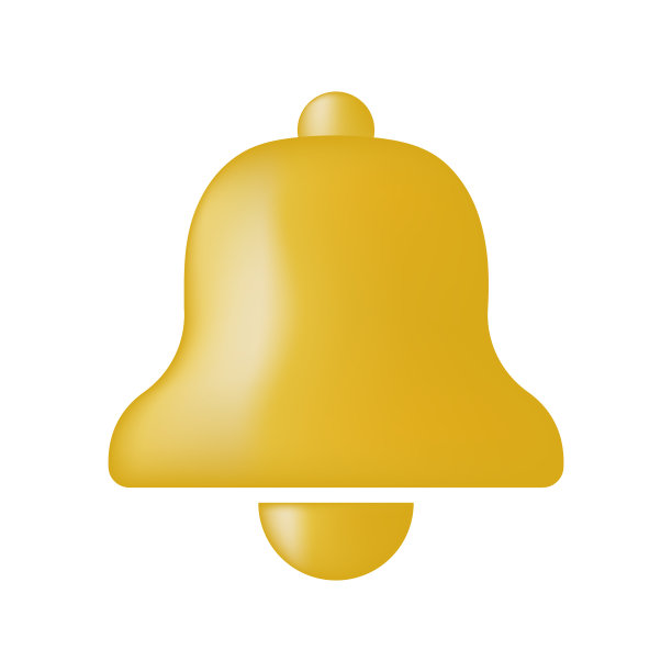 金色通知铃声图标图片下载