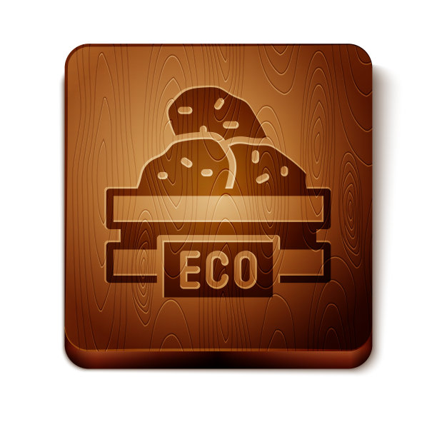 棕色木盒水果和蔬菜图标图片下载