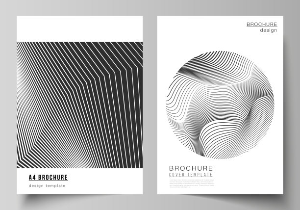 矢量布局A4格式现代封面模型设计模板小册子，传单，小册子，报告。几何抽象背景，未来主义科技概念的简约设计。图片下载