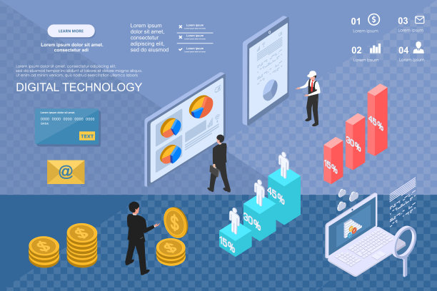 3d信息图业务数据分析模板图片下载