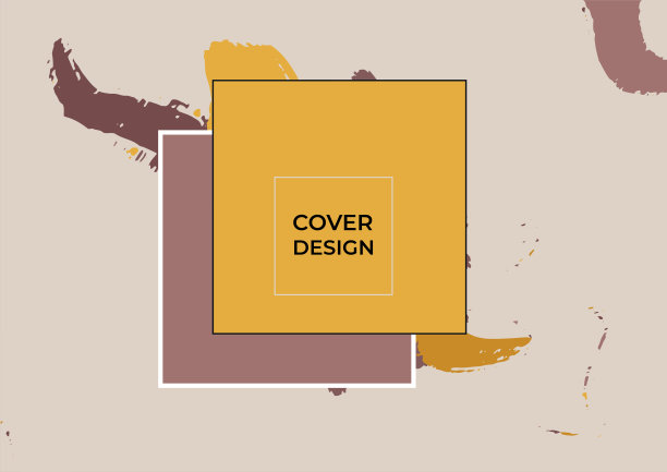 大地色调抽象背景用毛笔水彩装饰。抽象的背景设计。现代未来主义技术背景矢量插图。介绍背景。贺卡设计图片下载