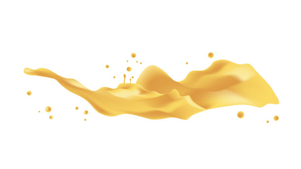 黄色液体飞溅现实滴和飞溅图片下载