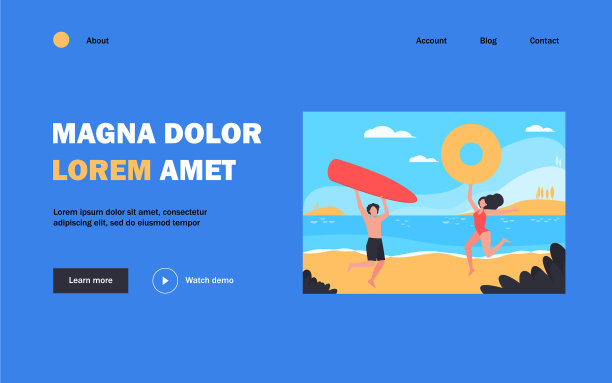 幸福的夫妇享受夏天的海滩活动图片下载