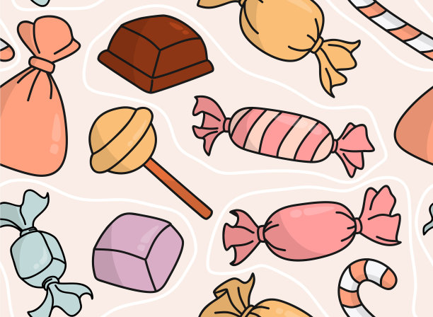 糖果无缝图案图片下载