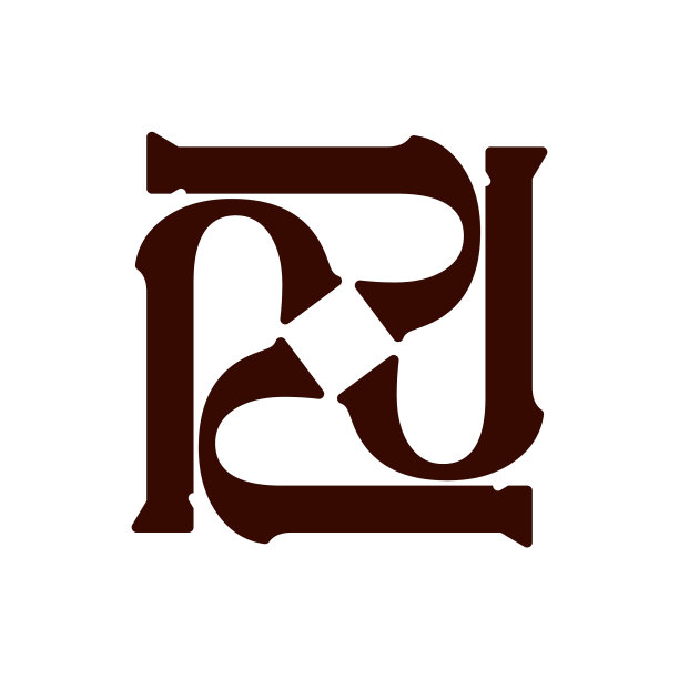 首字母j j4或4j徽标模板图片下载