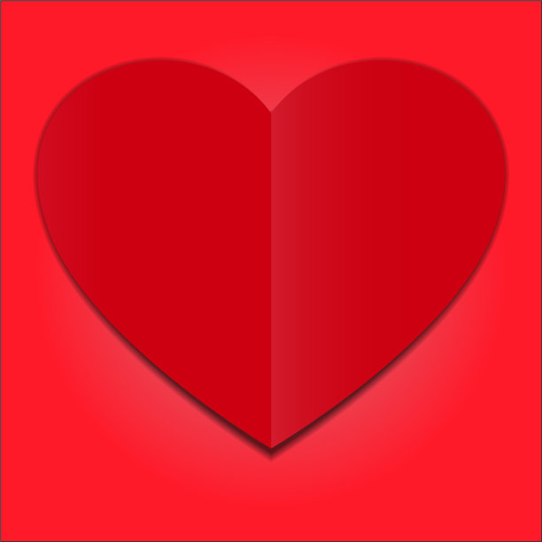 抽象的情人节红纸上的心图片下载