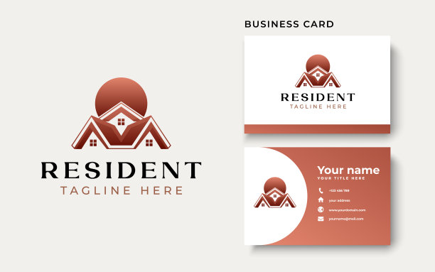 房地产标识模板用白色隔离图片下载