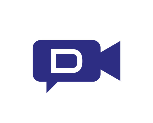 播客标志媒体标志设计与d字母eps图片下载