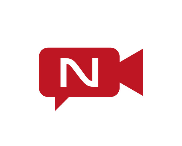 播客标志媒体标志设计与n字母eps图片下载