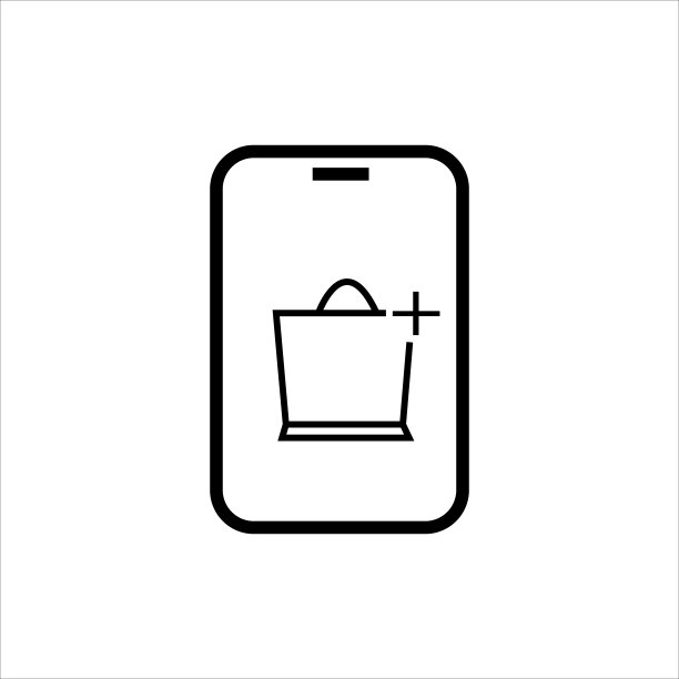 移动购物图标。图片下载