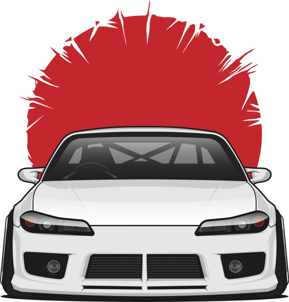 日本经典复古车正面图片下载