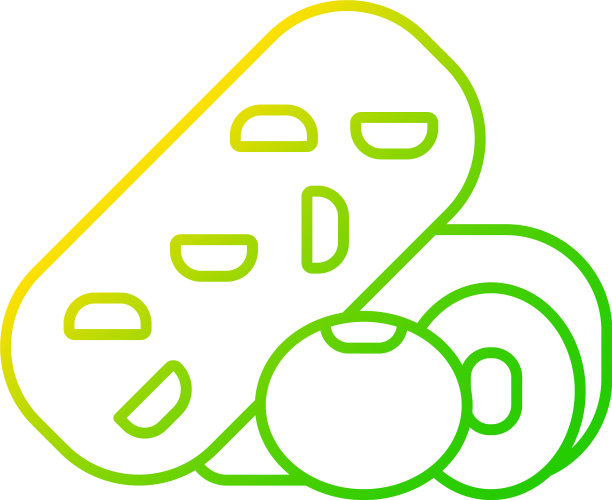 豆豉渐变线性图标图片下载