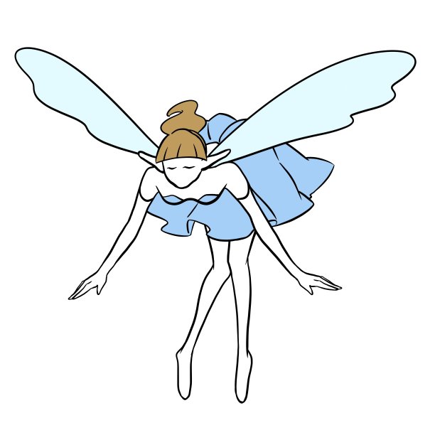 一个穿着蓝色裙子的邋遢仙女图片下载