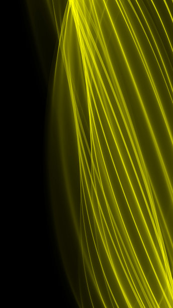 抽象背景4k黄金色亮暗黑色霓虹波和线条图片下载