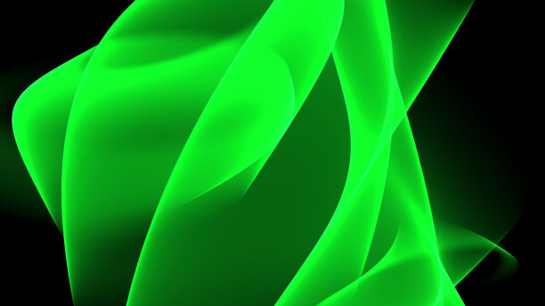 抽象背景4k绿光暗黑色霓虹波和线图片下载