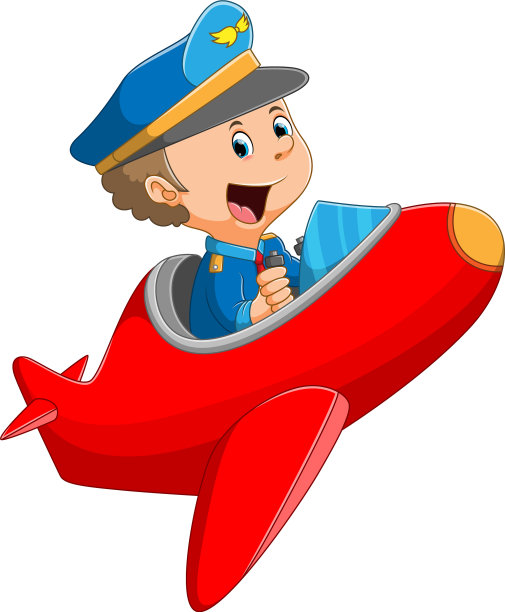 职业飞行员是驾驶彩色飞机的图片下载