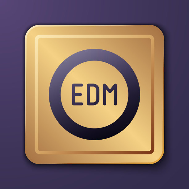 紫色edm电子舞曲图标孤立上图片下载