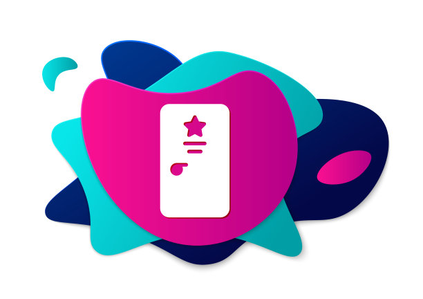 彩色后台图标孤立在白色背景上图片下载